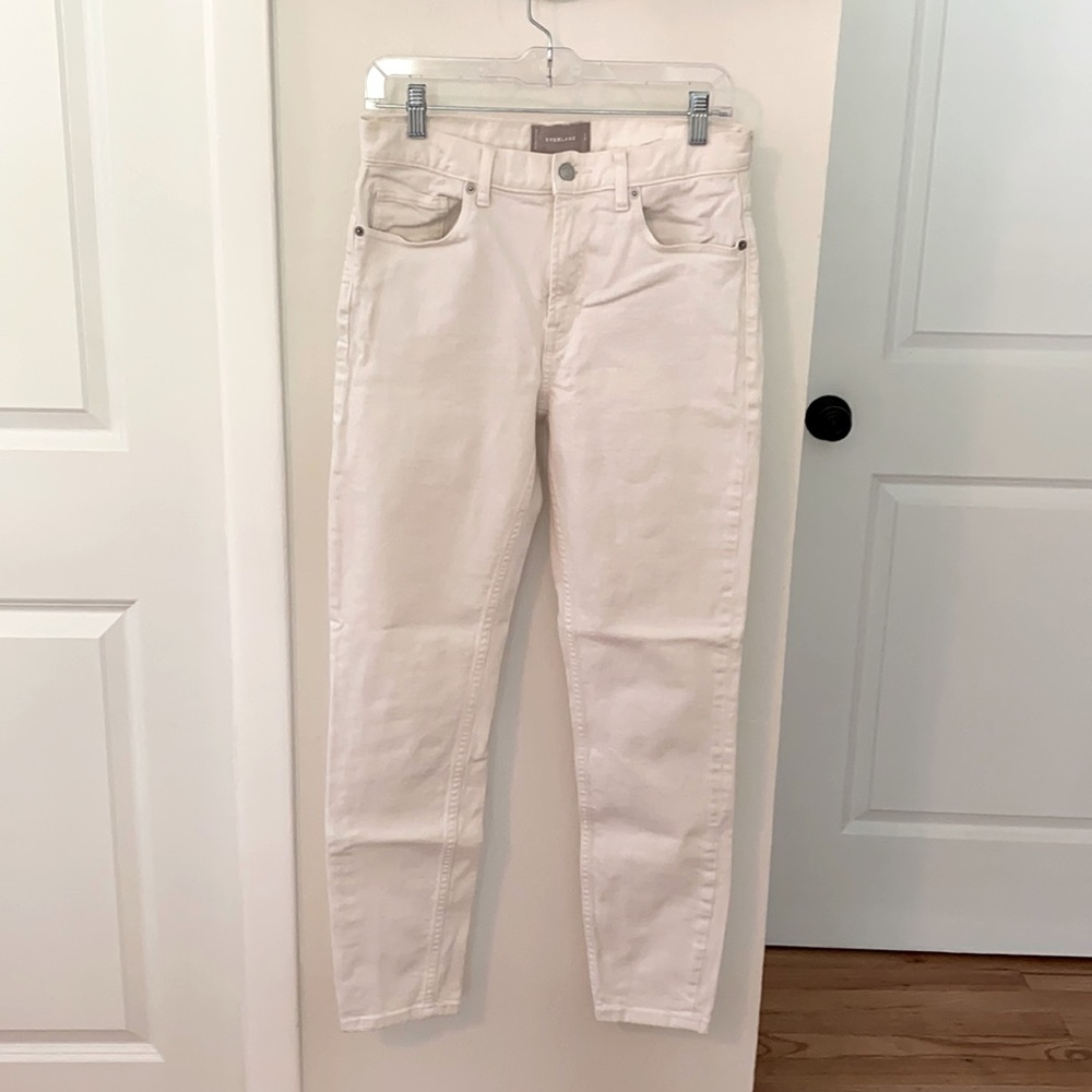 Size 29 Tall White Everlane High Rise Skinny Jean
